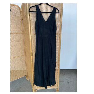 Who What Wear Black Tie-Back Jumpsuit